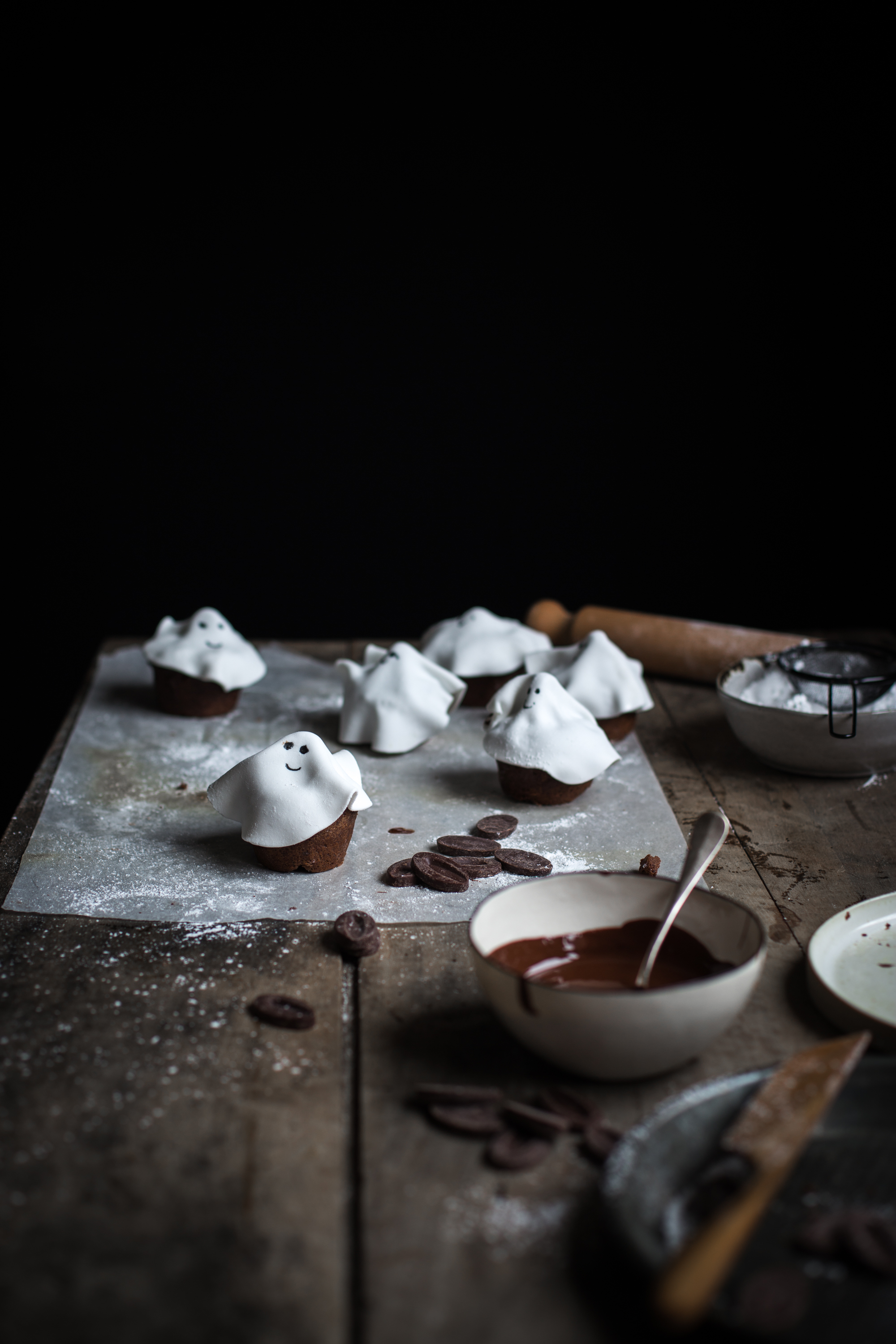 Muffins fantôme tout chocolat - Ophelie Lauret - Ophelie's Kitchen Book-16