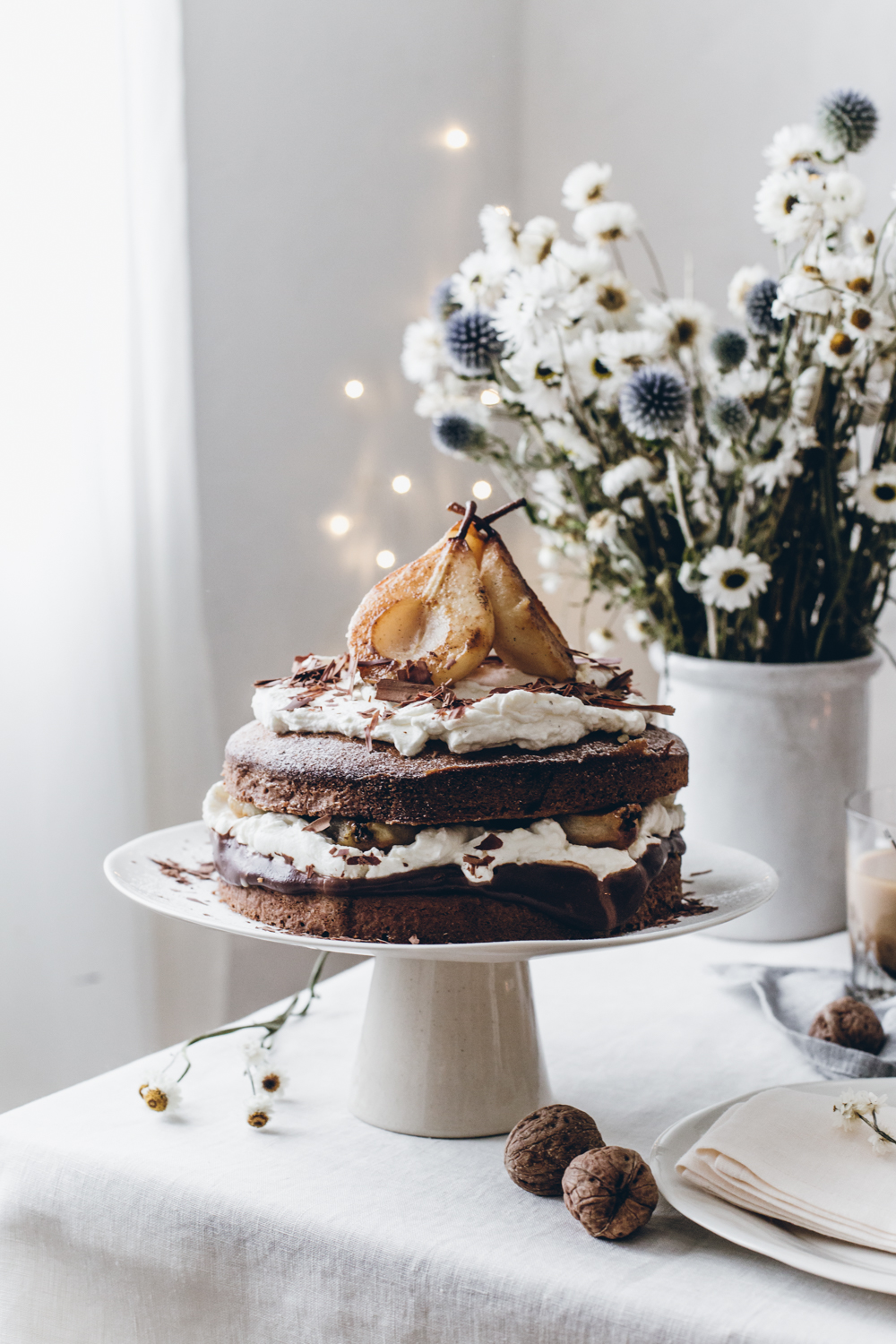Victoria Sponge Cake poires-chocolat